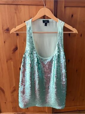 NWT. Vintage Havana Mint Sequin Scoop Neck Tank Top
